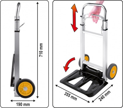 Skladový vozík skládací nosnost 90kg