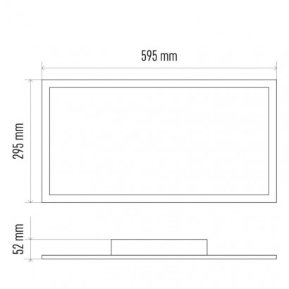 LED panel 30x60 obdélníkový přisazený 25W s rámečkem, stmív. se změnou CCT