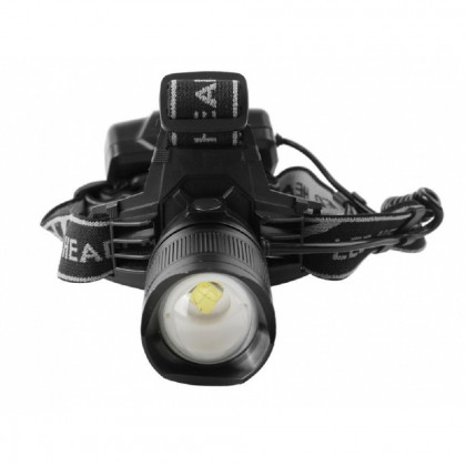 Čelovka Headlight H4019, XHP70 2000 lm, 3x2000mAh, IP43, USB nabíjení, Zoom