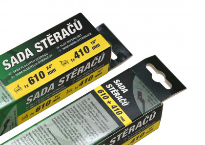 Stěrače FLAT SET 610+410mm GREEN FAB III/RAP/CIT