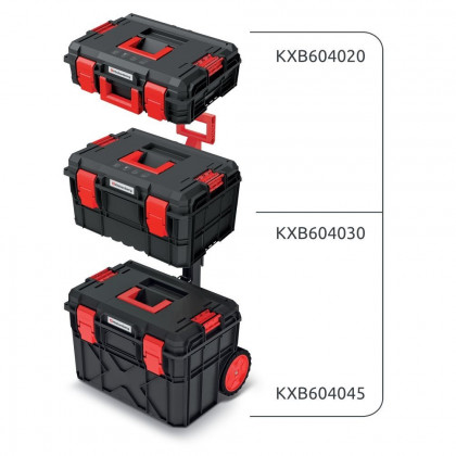 Set kufrů na nářadí a organizérů X BLOCK PRO 54,6x38x87cm