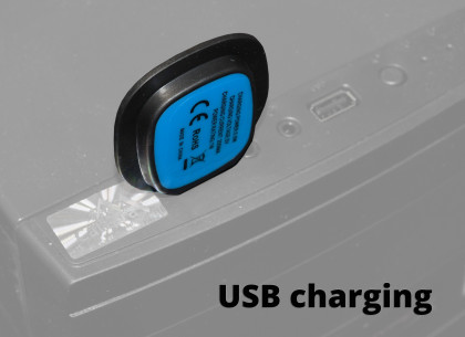 Čepice BLACK s LED svítilnou USB nabíjení