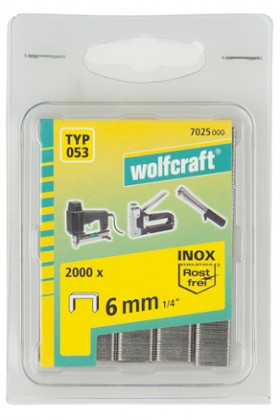 WOLFCRAFT - sponka široká do sponkovačky  výška 8 mm 1400 ks