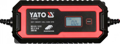 Nabíječka s LCD displejem 6V / 2A, 12V / 8A