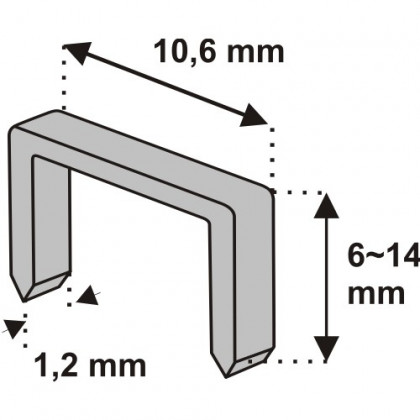 Spony 8mm 1000ks tloutka 1,2 vz.D11