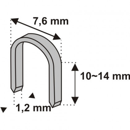 Spony na kabely 12mm 1000ks tloutka 1,2 vz.D11U