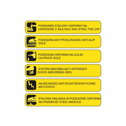 Bezpenostn boty T2A, semiov, velikost: 43, kat. S1P SRC