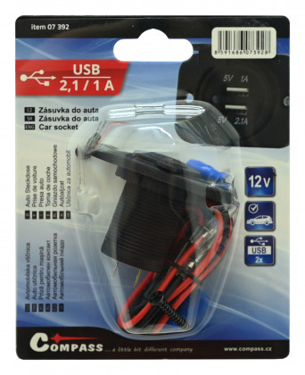 Zásuvka 2x USB 2,1A