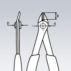 Boční štípací kleště Electronic Super Knips ® 125 mm  - 7803125