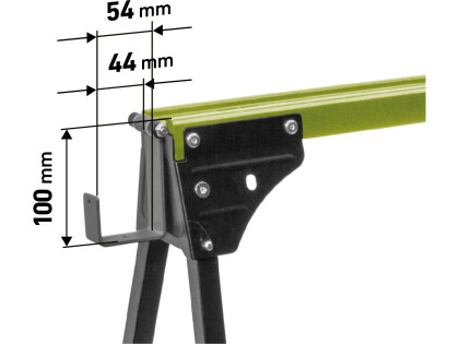 Koza stavební skládací 1kus, nosnost 450kg, výška 76,5cm