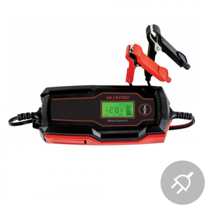 Elektrická nabíječka autobaterií BD02-Z4.0A-P1, 2A/4A, 6V/12V, IP65, LCD