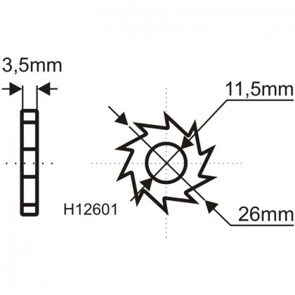 Frzovac kotou HM prmr 135mm na beton