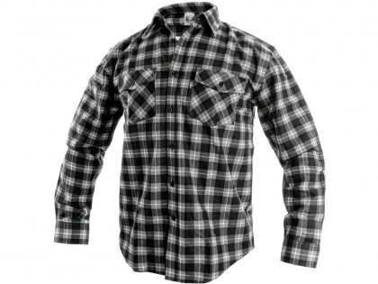 Košile CXS TOM, dlouhý rukáv, pánská, šedo-černá, vel. 47/48