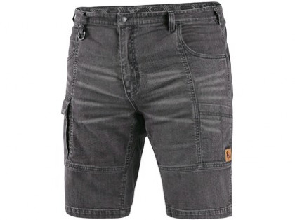Kraťasy jeans CXS MURET, pánské, šedo-černá, vel. 58