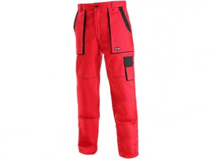 Pánské kalhoty CXS LUXY JOSEF, červeno-černé
