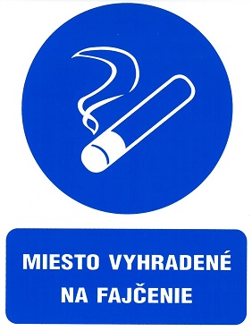 SK - Miesto vyhradené na fajčenie 160x120mm - samolepka