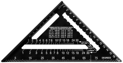 SOLA - RS 18 - tesařský úhelník 18cm, cerný, s povrchovou úpravou