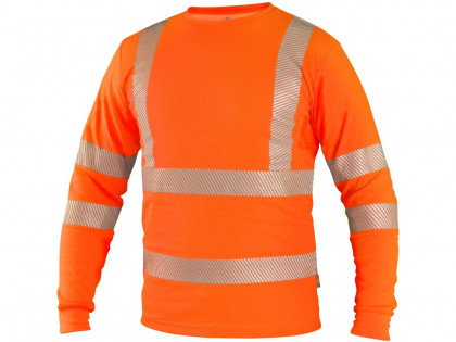 Tričko CXS OLDHAM, dlouhý rukáv, výstražné, pánské, oranžové, vel. 2XL