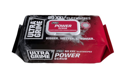 ULTRAGRIME - Profi čisticí ubrousky POWER SCRUB 80 ks XXL