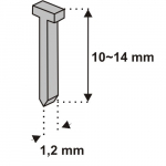 Hřebíky 10mm 1000ks tlouštka1,2 vz.D11T