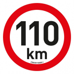 Samolepka omezení rychlosti  110 km/h reflexní ...