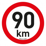 Samolepka omezení rychlosti  90 km/h reflexní (...