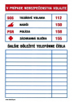 SK - Tabuľka dôležitých telefónnych čísel 210x2...