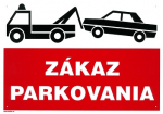 SK - Zákaz parkovania 210x297mm - plastová tabulka